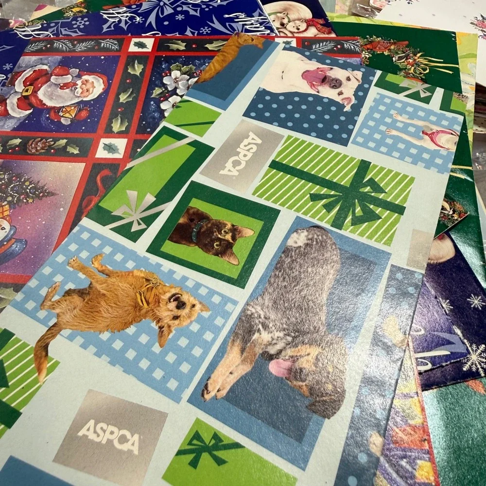 VTG Gift Wrap Collection 50s-90s Estate Lot Paper Ephemera Wrapping Paper 100+